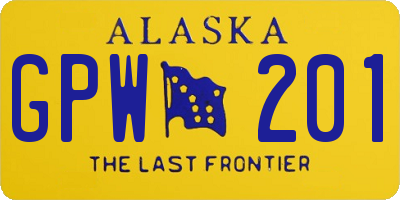AK license plate GPW201