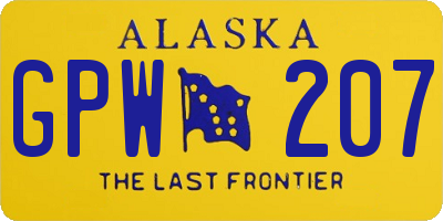 AK license plate GPW207