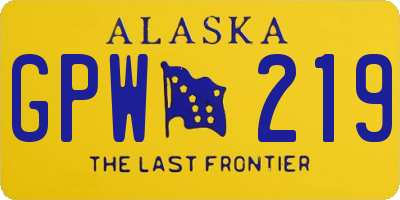 AK license plate GPW219