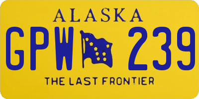 AK license plate GPW239