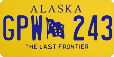 AK license plate GPW243