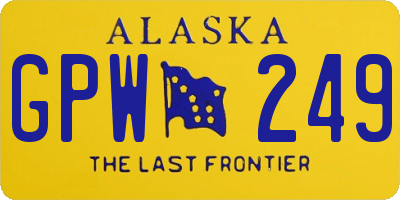 AK license plate GPW249