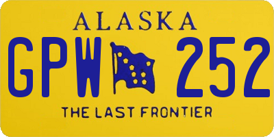 AK license plate GPW252