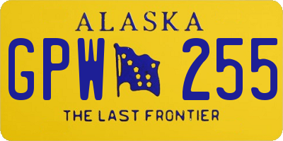 AK license plate GPW255