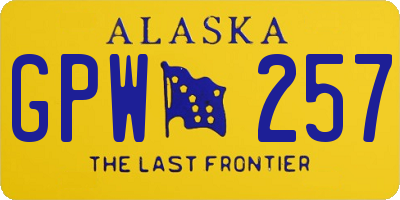AK license plate GPW257