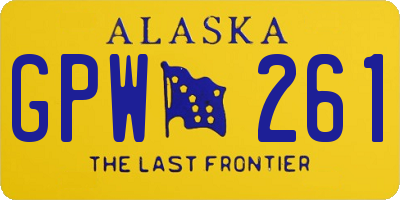 AK license plate GPW261