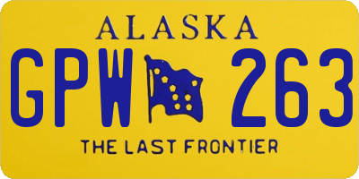 AK license plate GPW263