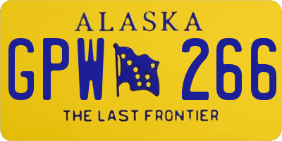 AK license plate GPW266