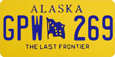 AK license plate GPW269