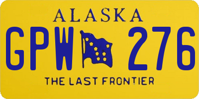 AK license plate GPW276