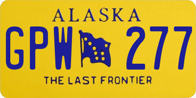 AK license plate GPW277
