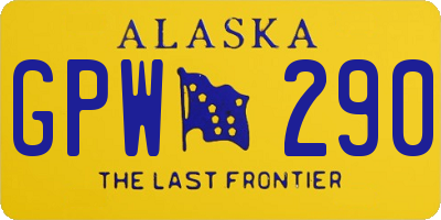 AK license plate GPW290