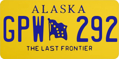 AK license plate GPW292