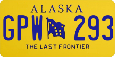AK license plate GPW293