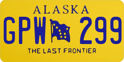 AK license plate GPW299