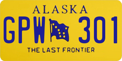 AK license plate GPW301