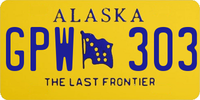 AK license plate GPW303