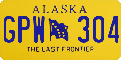 AK license plate GPW304