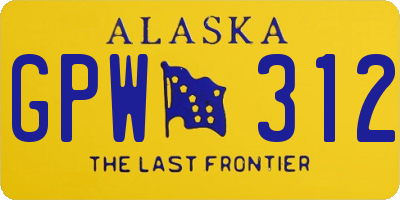 AK license plate GPW312