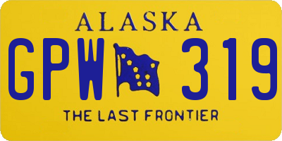 AK license plate GPW319