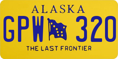 AK license plate GPW320