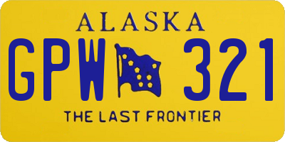 AK license plate GPW321