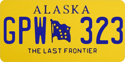 AK license plate GPW323