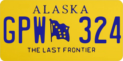 AK license plate GPW324