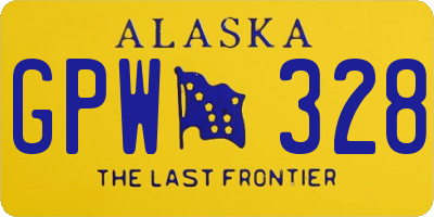 AK license plate GPW328