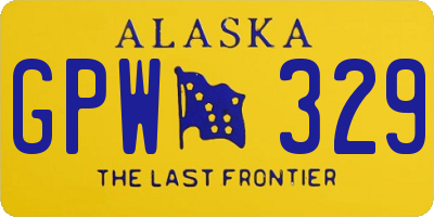 AK license plate GPW329