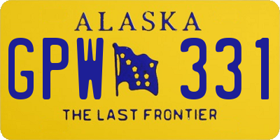 AK license plate GPW331