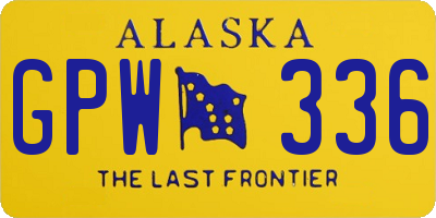 AK license plate GPW336