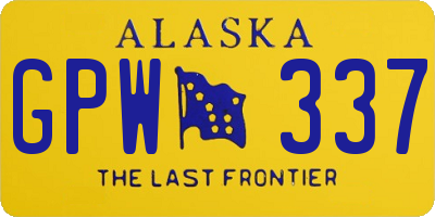 AK license plate GPW337