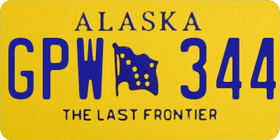 AK license plate GPW344
