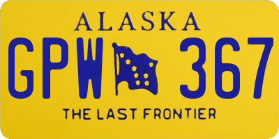 AK license plate GPW367