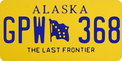 AK license plate GPW368
