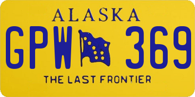AK license plate GPW369