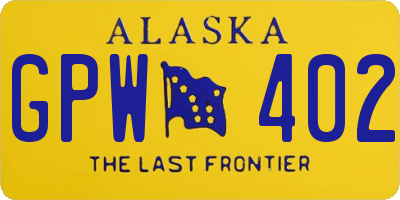 AK license plate GPW402