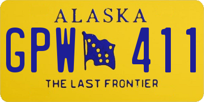 AK license plate GPW411