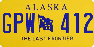 AK license plate GPW412