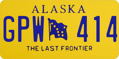 AK license plate GPW414
