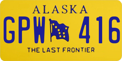 AK license plate GPW416