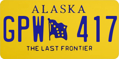 AK license plate GPW417