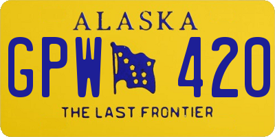 AK license plate GPW420