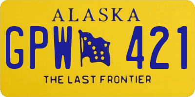 AK license plate GPW421