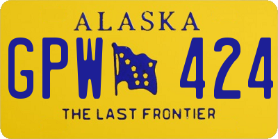 AK license plate GPW424