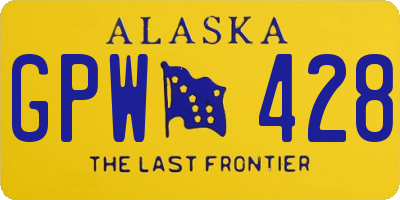 AK license plate GPW428