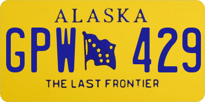 AK license plate GPW429