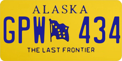AK license plate GPW434