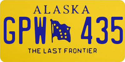 AK license plate GPW435